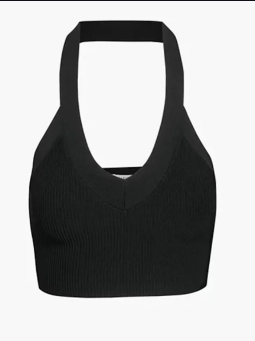 Aritzia Babaton Graffith Sculpt Knit Halter Top